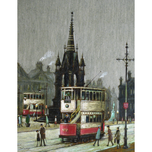 “Trams in Albert Square”